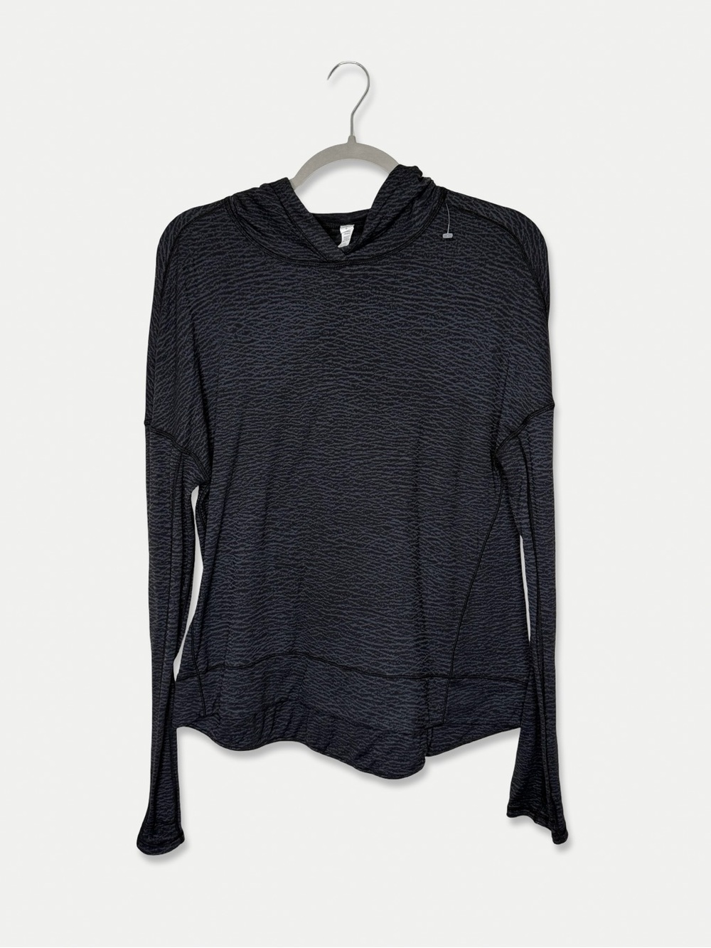 Lululemon Hooded Shirt Black Gray Size 8 GUC